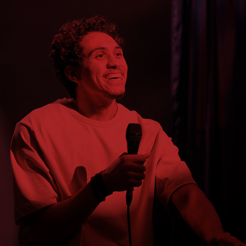 Comedian bei einer Comedy Open Air Show